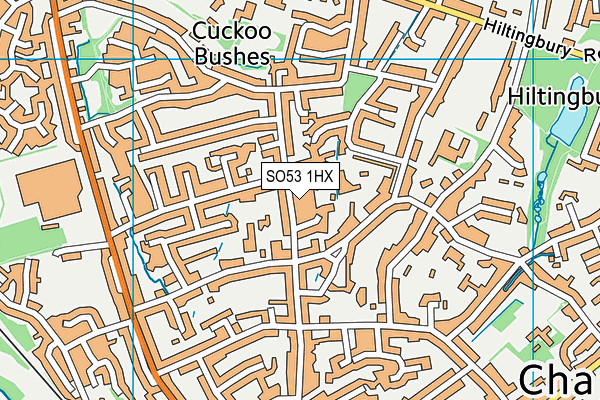 SO53 1HX map - OS VectorMap District (Ordnance Survey)
