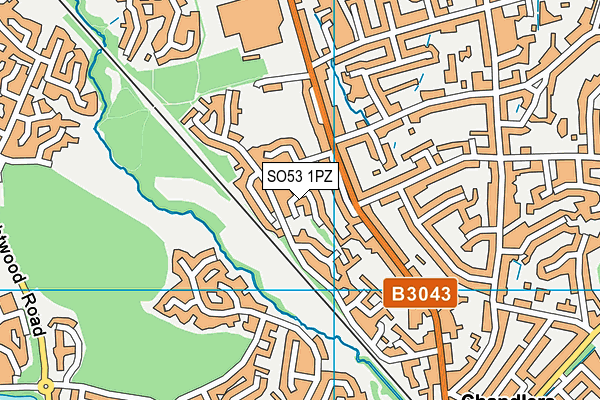 SO53 1PZ map - OS VectorMap District (Ordnance Survey)