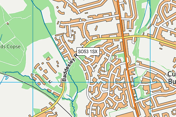 SO53 1SX map - OS VectorMap District (Ordnance Survey)