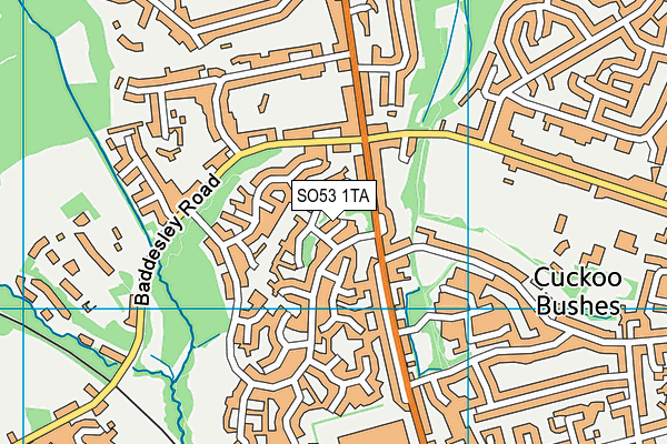 SO53 1TA map - OS VectorMap District (Ordnance Survey)