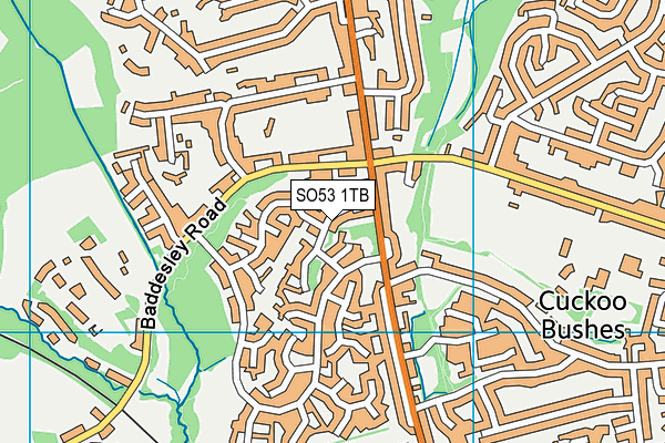 SO53 1TB map - OS VectorMap District (Ordnance Survey)