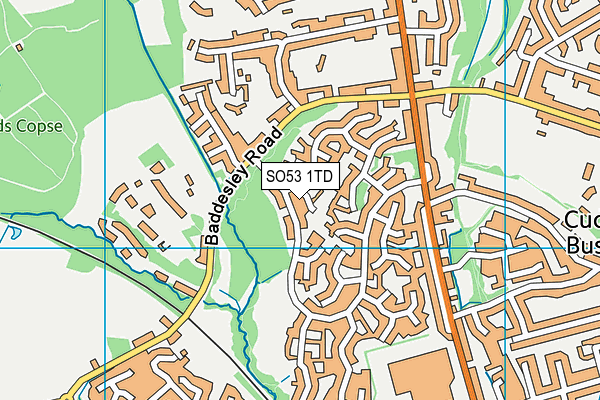 SO53 1TD map - OS VectorMap District (Ordnance Survey)