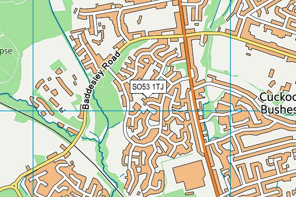 SO53 1TJ map - OS VectorMap District (Ordnance Survey)