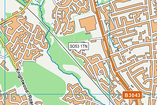 SO53 1TN map - OS VectorMap District (Ordnance Survey)
