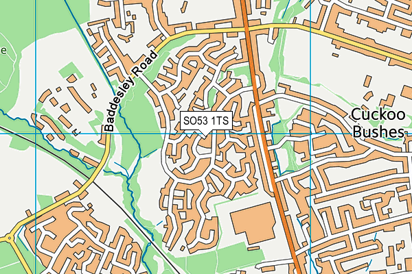 SO53 1TS map - OS VectorMap District (Ordnance Survey)