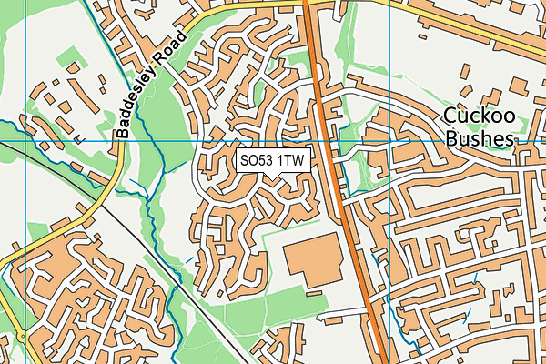 SO53 1TW map - OS VectorMap District (Ordnance Survey)