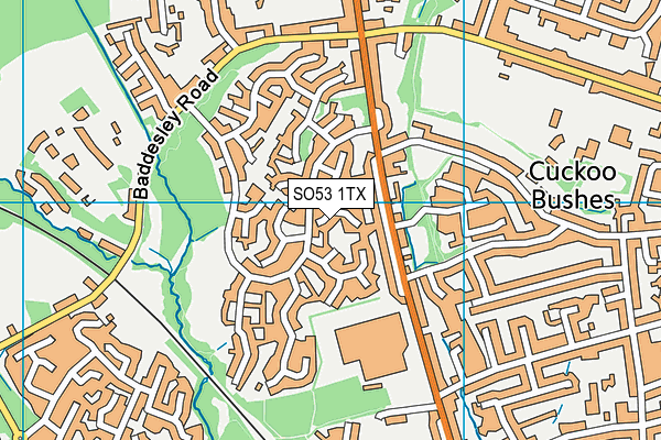 SO53 1TX map - OS VectorMap District (Ordnance Survey)