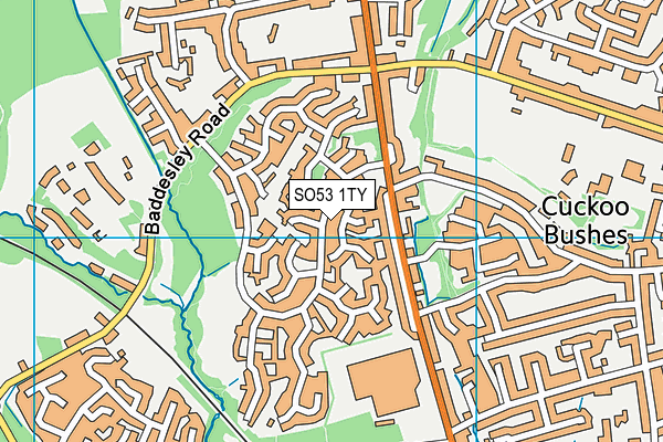 SO53 1TY map - OS VectorMap District (Ordnance Survey)