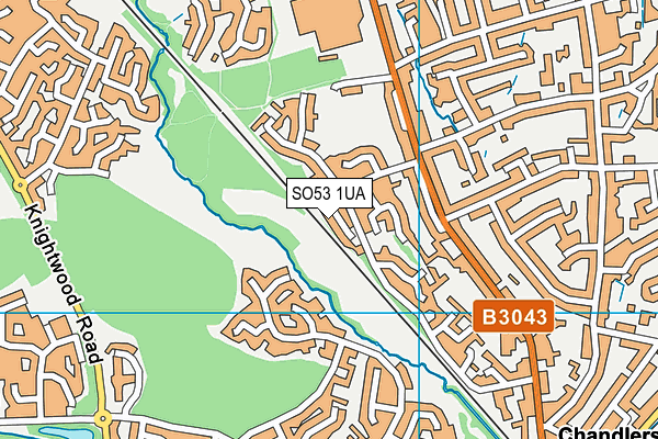 SO53 1UA map - OS VectorMap District (Ordnance Survey)