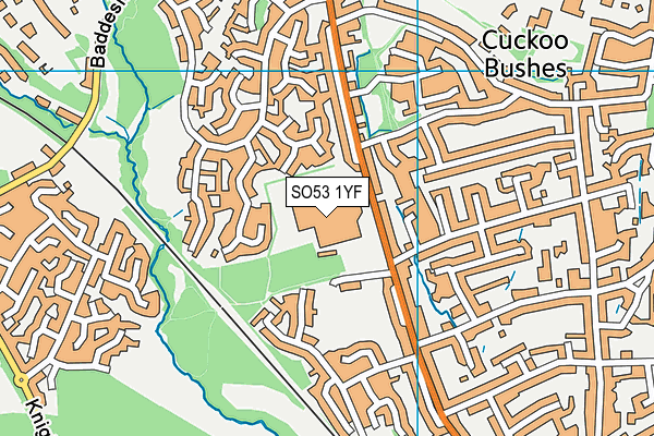 SO53 1YF map - OS VectorMap District (Ordnance Survey)