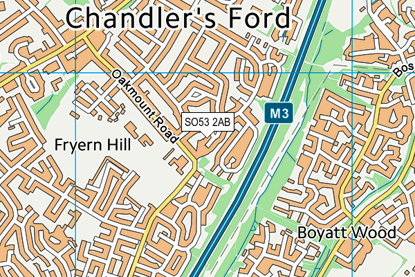 SO53 2AB map - OS VectorMap District (Ordnance Survey)