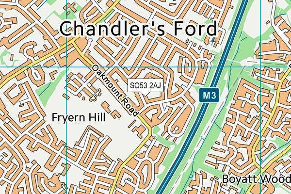 SO53 2AJ map - OS VectorMap District (Ordnance Survey)