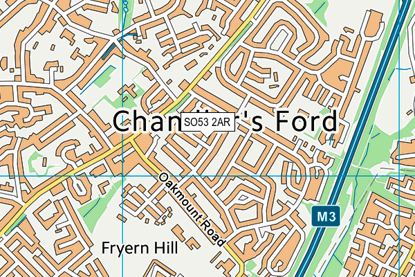 SO53 2AR map - OS VectorMap District (Ordnance Survey)