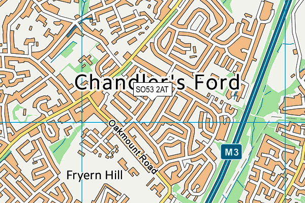 SO53 2AT map - OS VectorMap District (Ordnance Survey)