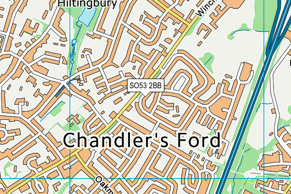 SO53 2BB map - OS VectorMap District (Ordnance Survey)