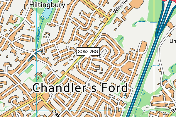 SO53 2BG map - OS VectorMap District (Ordnance Survey)