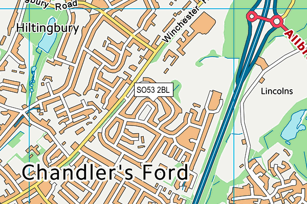 SO53 2BL map - OS VectorMap District (Ordnance Survey)