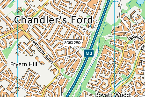 SO53 2BQ map - OS VectorMap District (Ordnance Survey)