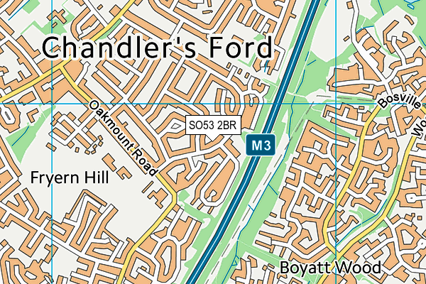 SO53 2BR map - OS VectorMap District (Ordnance Survey)