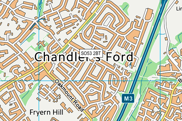 SO53 2BT map - OS VectorMap District (Ordnance Survey)