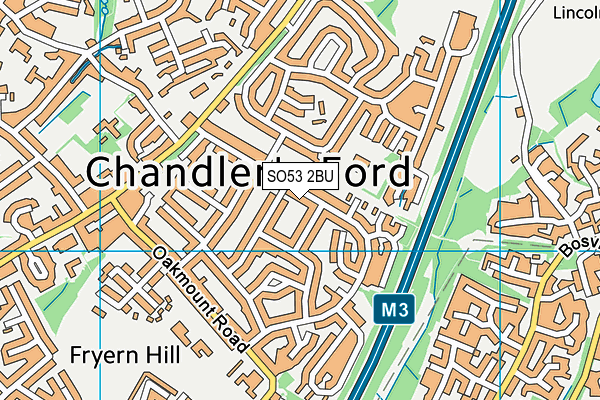 SO53 2BU map - OS VectorMap District (Ordnance Survey)