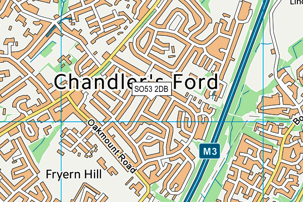 SO53 2DB map - OS VectorMap District (Ordnance Survey)