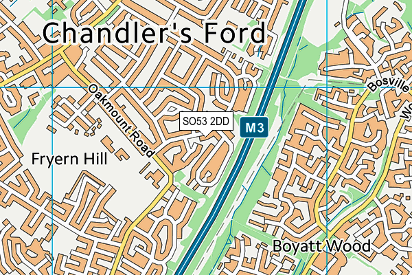 SO53 2DD map - OS VectorMap District (Ordnance Survey)