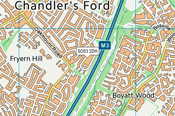 SO53 2DH map - OS VectorMap District (Ordnance Survey)