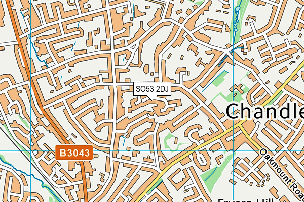 SO53 2DJ map - OS VectorMap District (Ordnance Survey)