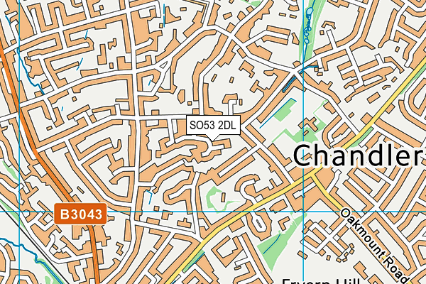 SO53 2DL map - OS VectorMap District (Ordnance Survey)