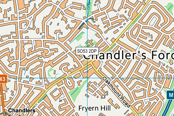 SO53 2DP map - OS VectorMap District (Ordnance Survey)