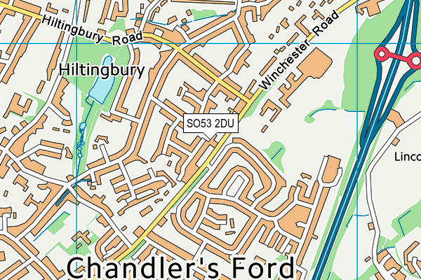 SO53 2DU map - OS VectorMap District (Ordnance Survey)