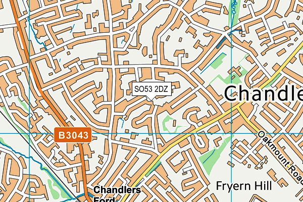 SO53 2DZ map - OS VectorMap District (Ordnance Survey)