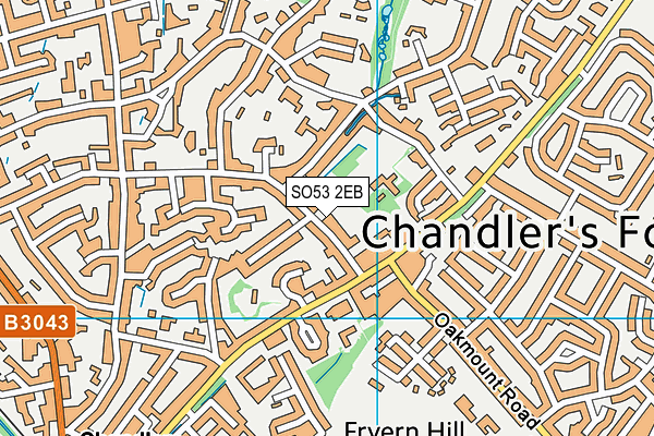 SO53 2EB map - OS VectorMap District (Ordnance Survey)