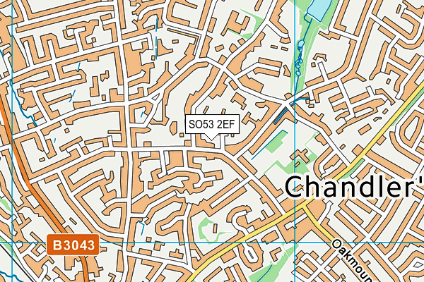 SO53 2EF map - OS VectorMap District (Ordnance Survey)