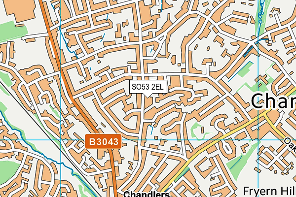 SO53 2EL map - OS VectorMap District (Ordnance Survey)