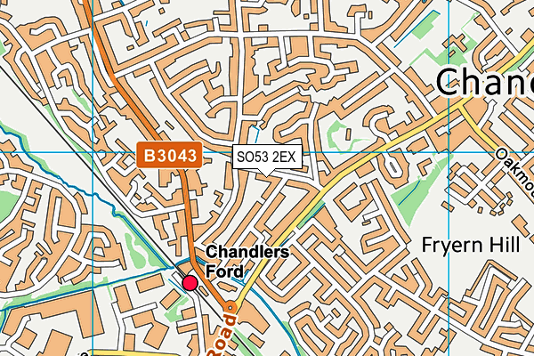 SO53 2EX map - OS VectorMap District (Ordnance Survey)