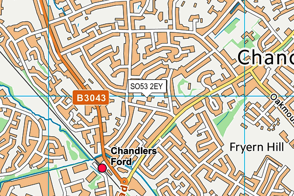 Chandler's Ford Infant School map (SO53 2EY) - OS VectorMap District (Ordnance Survey)