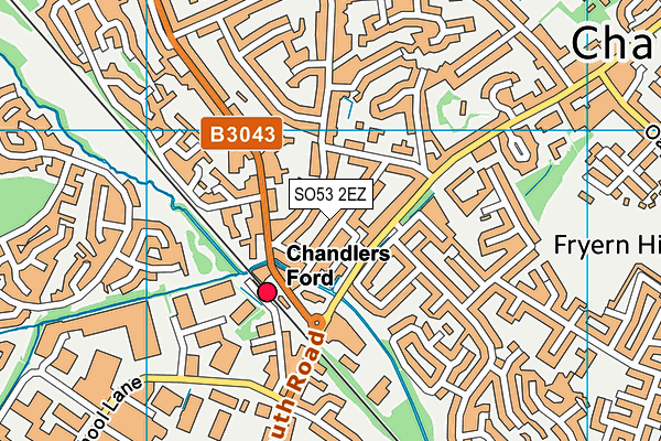 SO53 2EZ map - OS VectorMap District (Ordnance Survey)