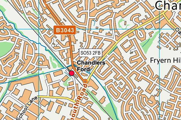 SO53 2FB map - OS VectorMap District (Ordnance Survey)