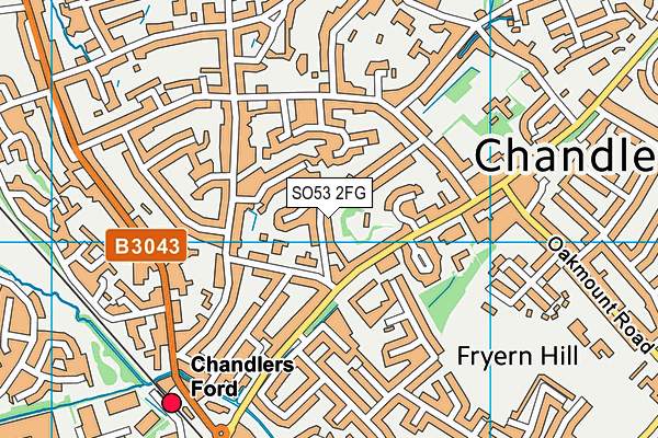 SO53 2FG map - OS VectorMap District (Ordnance Survey)