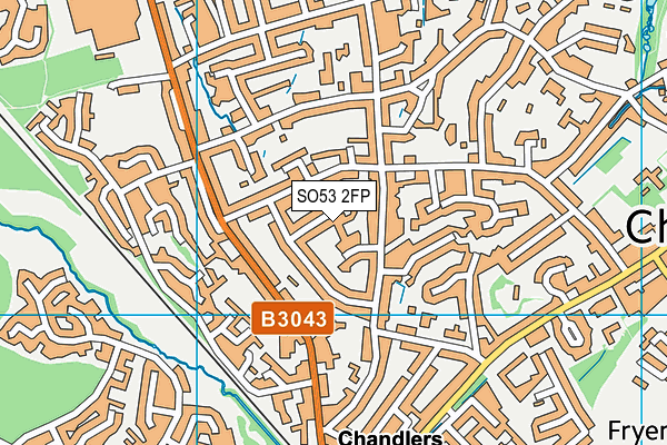 SO53 2FP map - OS VectorMap District (Ordnance Survey)
