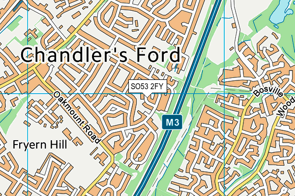 SO53 2FY map - OS VectorMap District (Ordnance Survey)