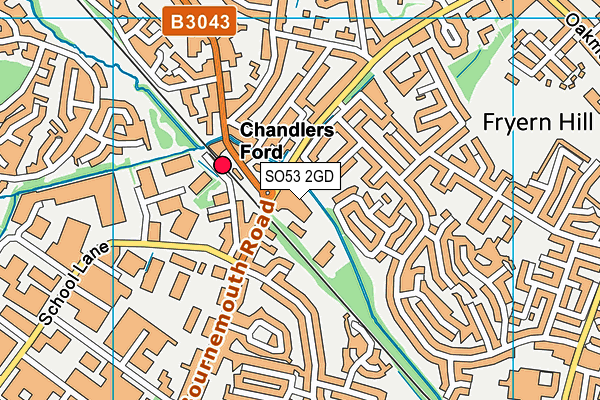 SO53 2GD map - OS VectorMap District (Ordnance Survey)