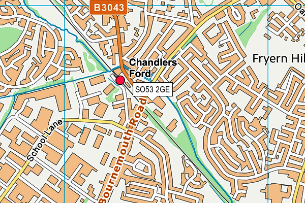 SO53 2GE map - OS VectorMap District (Ordnance Survey)