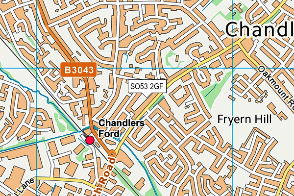 SO53 2GF map - OS VectorMap District (Ordnance Survey)