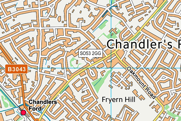 SO53 2GG map - OS VectorMap District (Ordnance Survey)