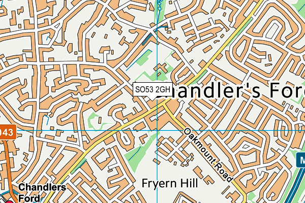 SO53 2GH map - OS VectorMap District (Ordnance Survey)