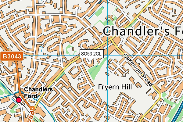 SO53 2GL map - OS VectorMap District (Ordnance Survey)