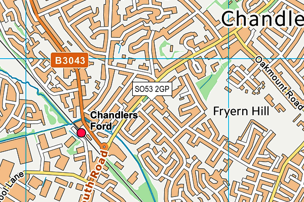 SO53 2GP map - OS VectorMap District (Ordnance Survey)